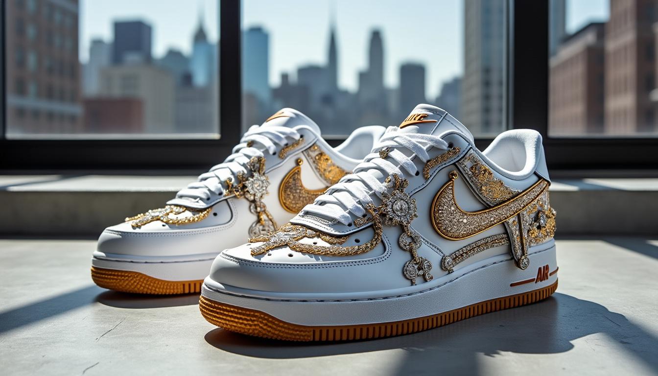 ajoutez une touche de glamour à votre style avec des nike air force ornées de bijoux. découvrez pourquoi ces sneakers uniques sont le choix parfait pour allier élégance et originalité au quotidien.