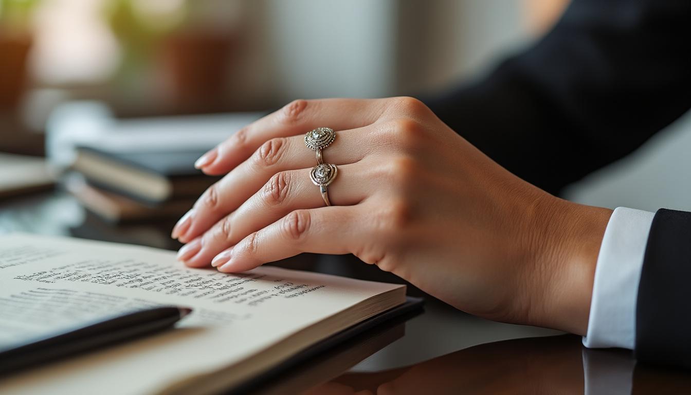 découvrez comment incorporer subtilement des bagues de phalange dans un style professionnel élégant et discret, pour allier modernité et sophistication au bureau.