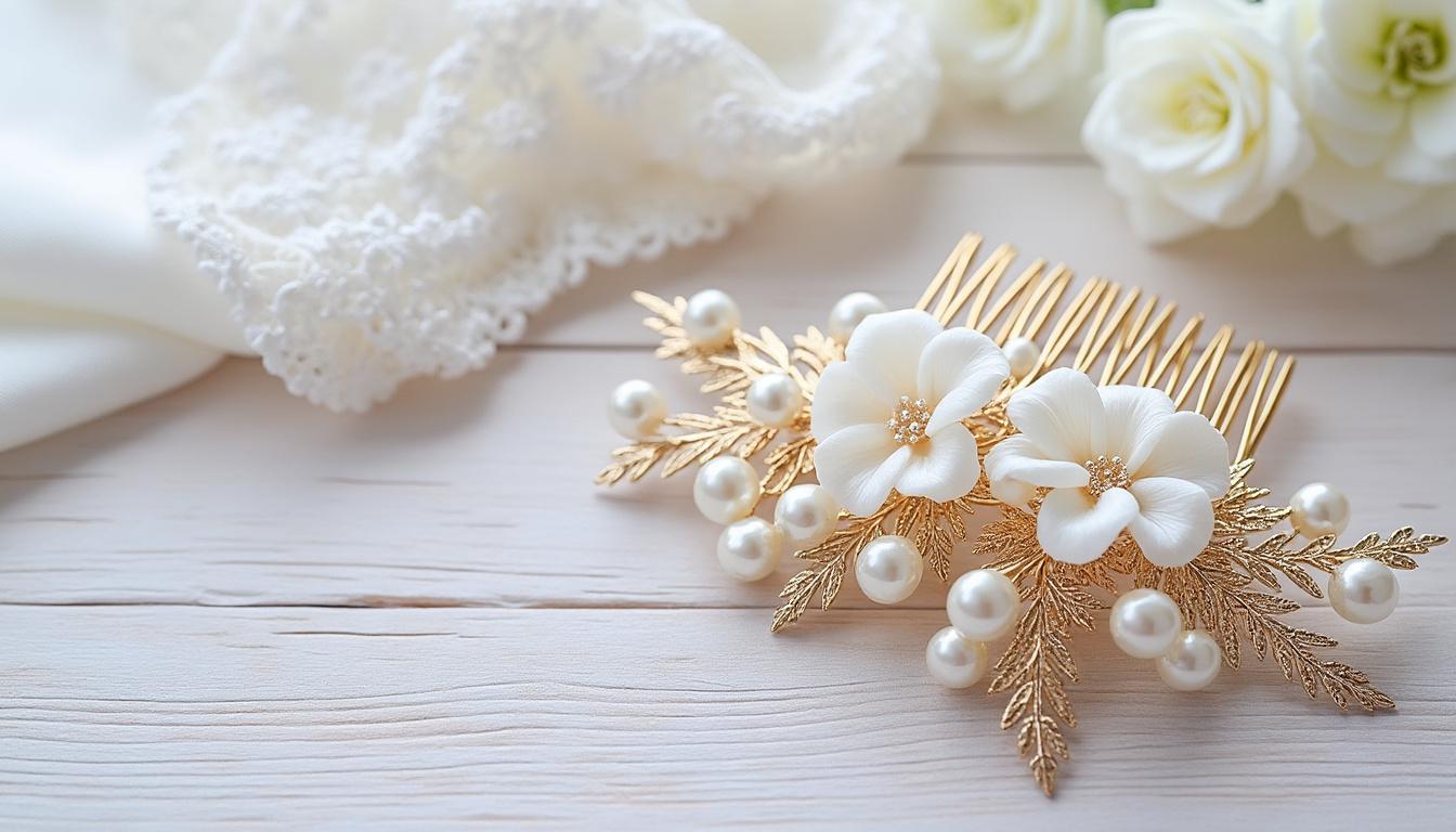 découvrez comment choisir les peignes de mariage parfaits pour sublimer votre coiffure et compléter harmonieusement votre robe, pour un jour inoubliable.