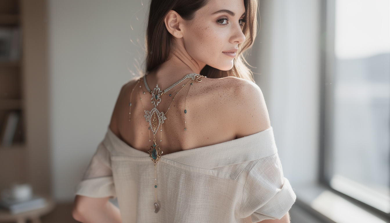 découvrez comment sublimer votre tenue casual chic avec des bijoux de dos fantaisie, pour un style élégant et original au quotidien.
