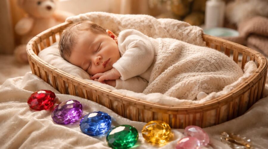 découvrez comment choisir la pierre de naissance porte-bonheur parfaite pour votre bébé et offrez-lui protection et chance dès ses premiers jours.