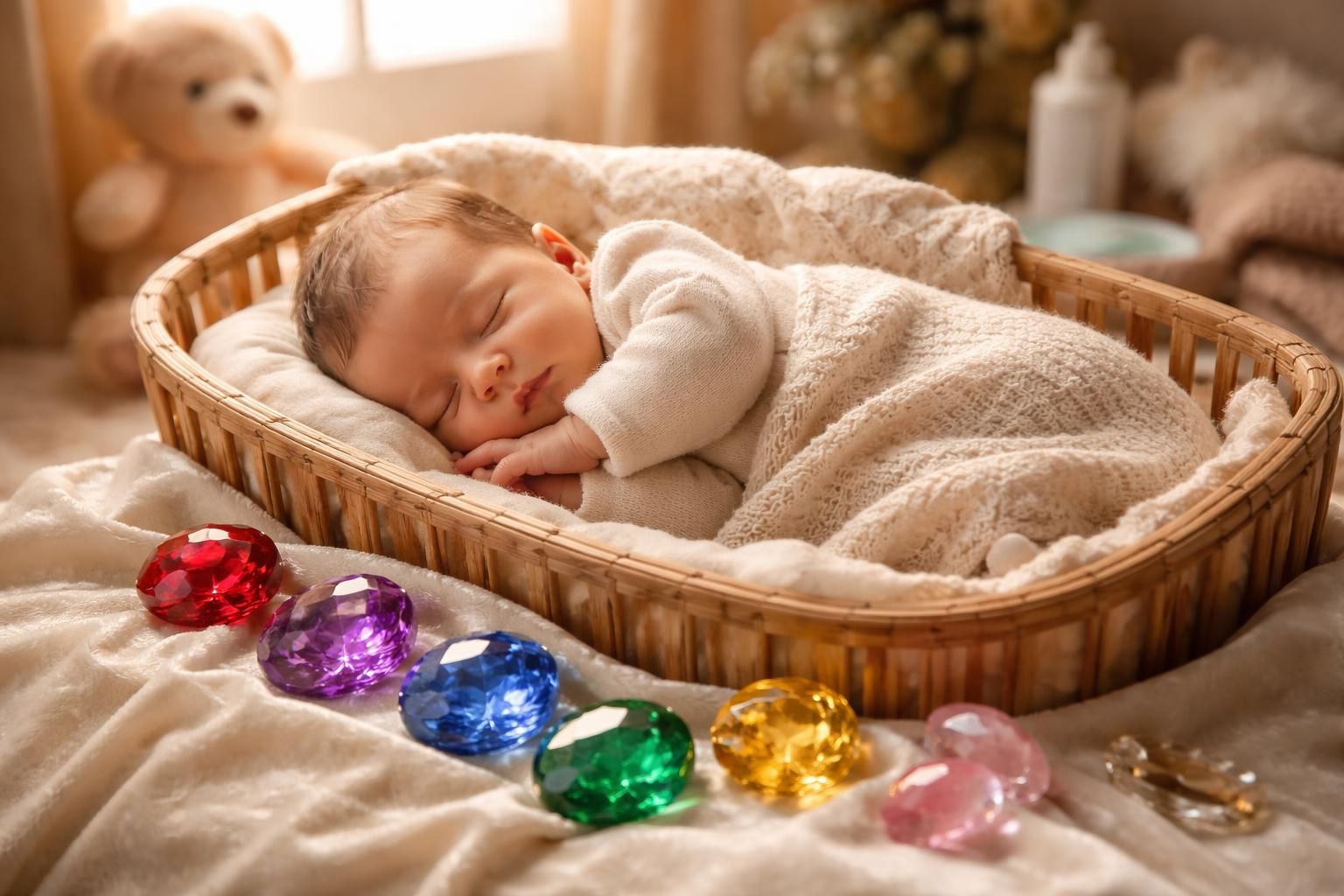 découvrez comment choisir la pierre de naissance porte-bonheur parfaite pour votre bébé et offrez-lui protection et chance dès ses premiers jours.