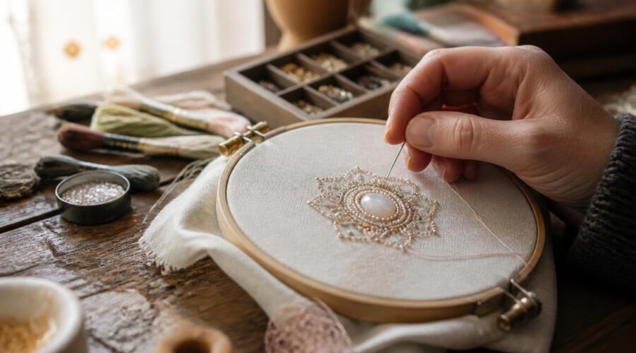 découvrez les techniques de base pour débuter la création de bijoux brodés chez vous, avec des conseils pratiques et faciles à suivre.