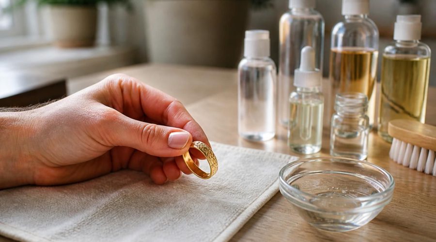 découvrez comment sélectionner les produits idéaux pour nettoyer efficacement et en toute sécurité vos bijoux en plaqué or, afin de préserver leur éclat et leur qualité.
