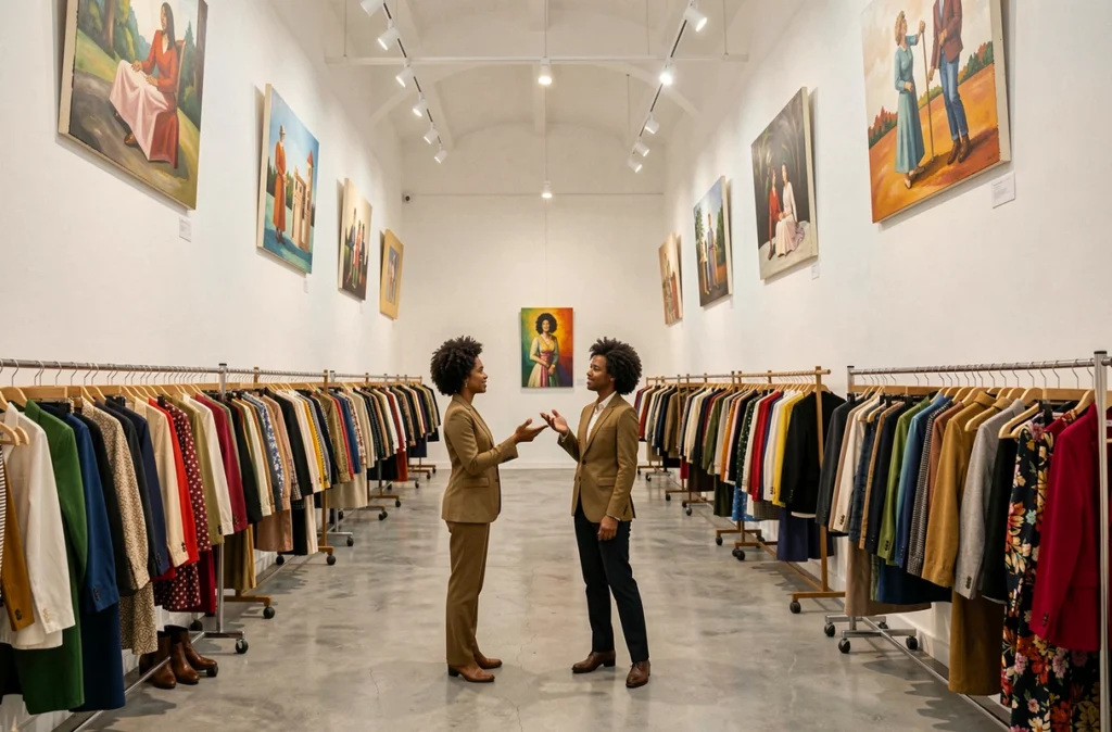 Espace 2Bis Fripe Galerie dans le 5e arrondissement de Marseille mêlant friperie et galerie d'art contemporain